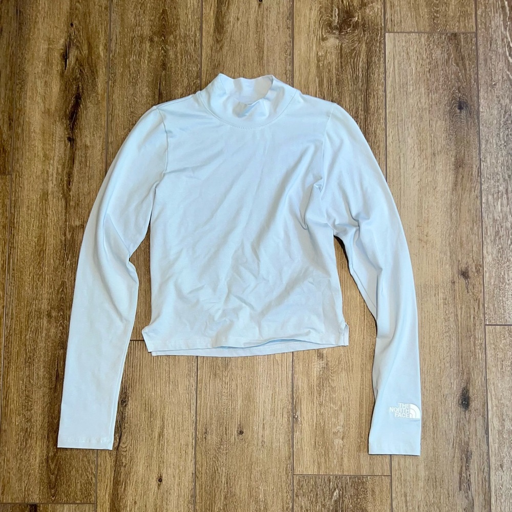 The North Face Women's Fitted Mock Neck Long Sleeve - Periwinkle - Size Medium